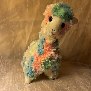 Lola Llama Ty Rainbow Plush Stuffed Animal-No Tag couple stains on feet